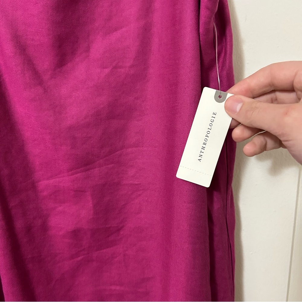 NWT Maeve Anthropologie Lorraine Sleeveless Mini Dress in Magenta Size Medium - Picture 5 of 12